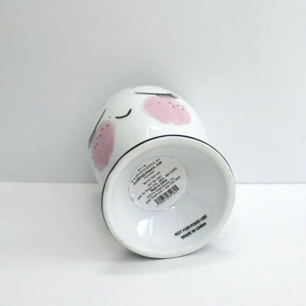 Threshold Face Porcelain Planter Pencil Makeup Brush Holder Cup - Picture 4 of 4